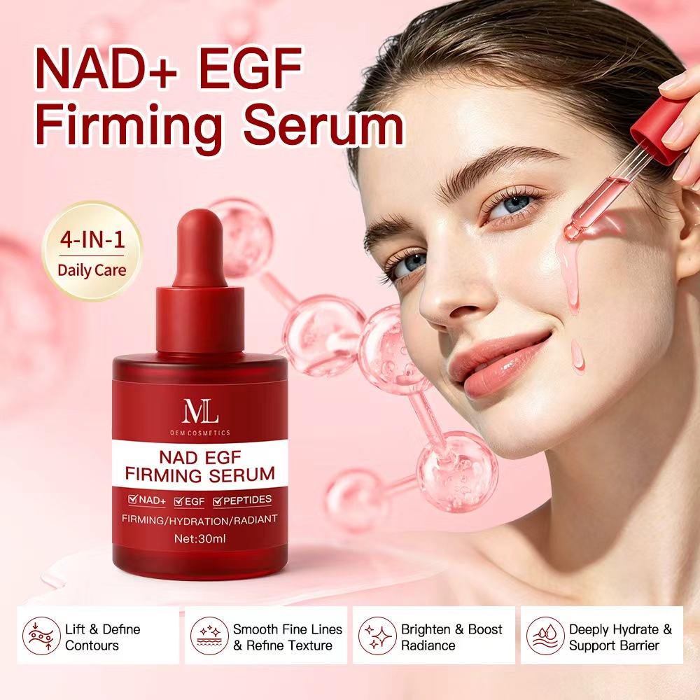 NAD EGF Firming Face Serum MLXL OEM COSMETIC Custom Formula Custom Manufacturing Flexible MOQ Private Label Service for Your Brand